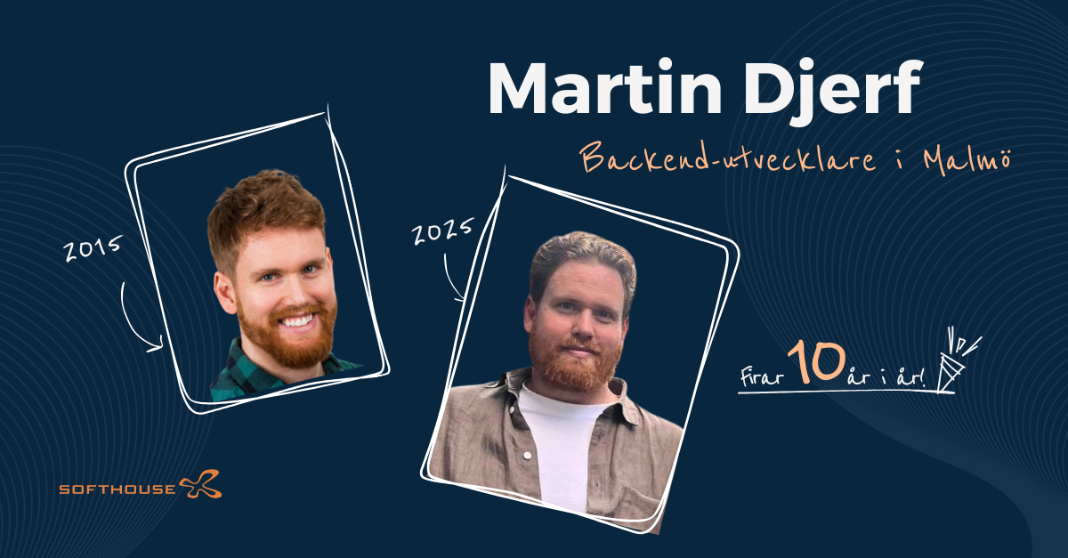 Bild på Martin Djerf, Backend-utvecklare på Softhouse i Malmö