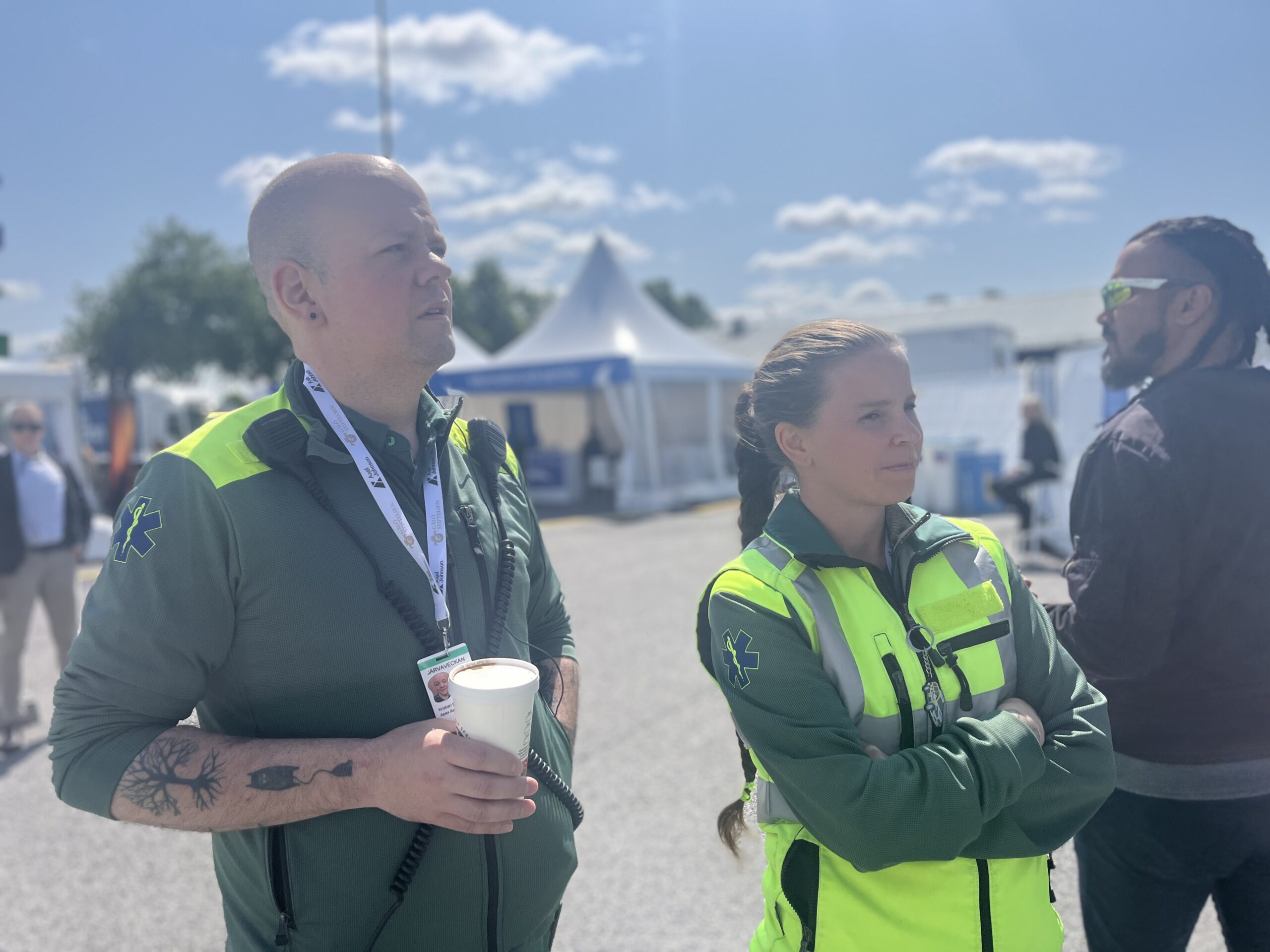 Apex Aid Service staff at an event where every second counts